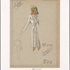 Coat with button-accented front panel of faille silk
