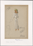 [Coat with button-accented front panel of faille silk.]