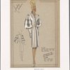 Coat with sleeves and closing edged with faille silk