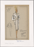 Coat with sleeves and closing edged with faille silk