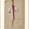 Coat with balloon sleeves and open front