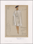 Gored cape [with] cord of self cloth.