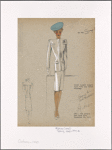Sleek longer length suit with fly front closing.