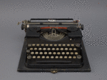 Cummings' Royal portable typewriter with case