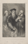 The English reformers and martyrs. Bishop Ridley, burnt Oct. 15th, 1555; Archbishop Cranmer, burnt March 21st, 1556; Bishop Latimer, burnt Oct. 15th, 1555