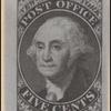 5c black Washington provisional reprint single