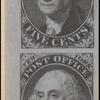 5c black Washington provisional vertical pair