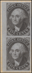 5c black Washington provisional vertical pair