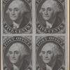 5c black Washington provisional block of four