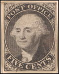 5c black Washington provisional pos. 12 single