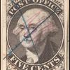 5c black Washington provisional pos. 16 single