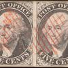 5c black Washington provisional pos. 19-20 pair