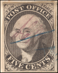 5c black Washington provisional pos. 21 single