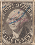 5c black Washington provisional pos. 23 single