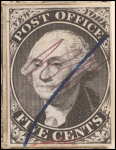 5c black Washington provisional pos. 24 single