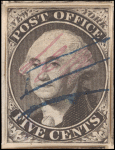 5c black Washington provisional pos. 27 single