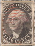 5c black Washington provisional pos. 29 single