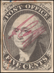 5c black Washington provisional pos. 30 single