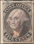 5c black Washington provisional pos. 31 single