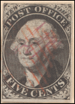 5c black Washington provisional pos. 3 single