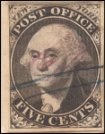 5c black Washington provisional pos. 6 single
