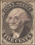 5c black Washington provisional pos. 7 single