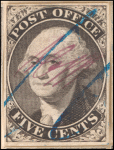 5c black Washington provisional pos. 9 single