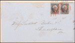 10c black Washington pair on cover