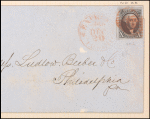 10c black Washington single on cover