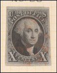 10c black Washington single
