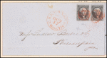 10c black Washington pair on cover
