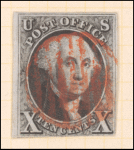 10c black Washington single