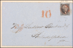 10c black Washington single on cover