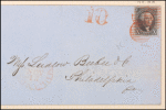 10c black Washington single on cover