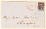 10c black Washington single on cover
