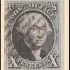 10c black Washington single