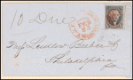 10c black Washington single on cover