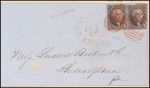 10c black Washington pair on cover