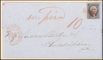 10c black Washington single on cover