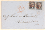 10c black Washington pair on cover