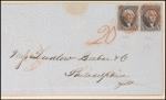 10c black Washington pair on cover