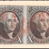 10c black Washington pair