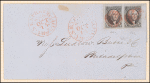 10c black Washington pair on cover