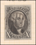 10c black Washington single