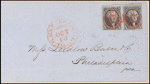 10c black Washington pair on cover