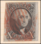 10c black Washington single