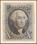 10c black Washington single