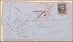 10c black Washington single on cover
