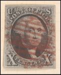 10c black Washington single