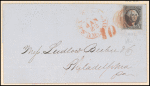10c black Washington single on cover